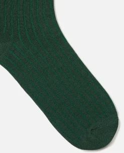 STRIKE  Chaussettes Made in France Coton Vert Homme