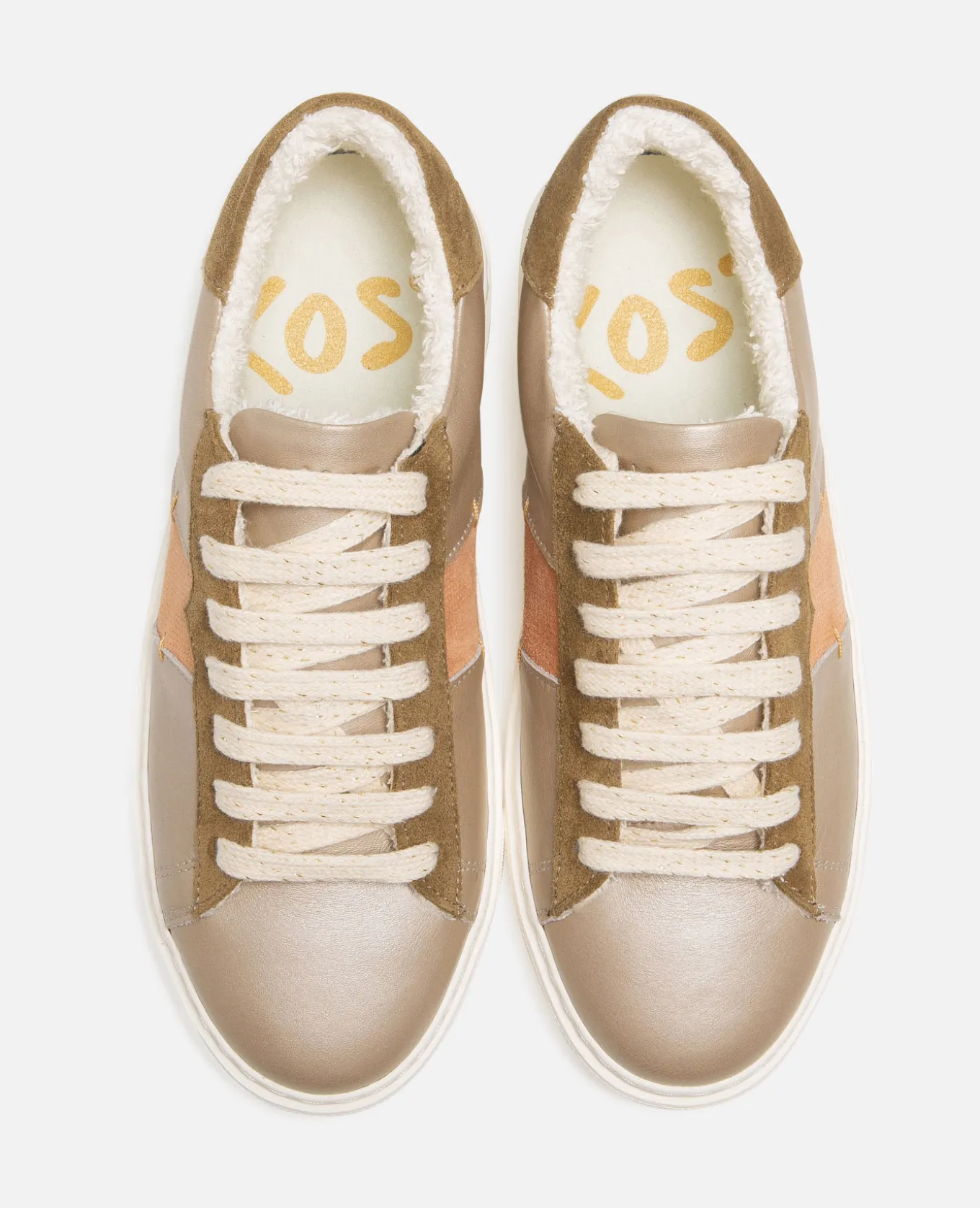 SWANKY F FB Sneakers cuir et daim multicolors