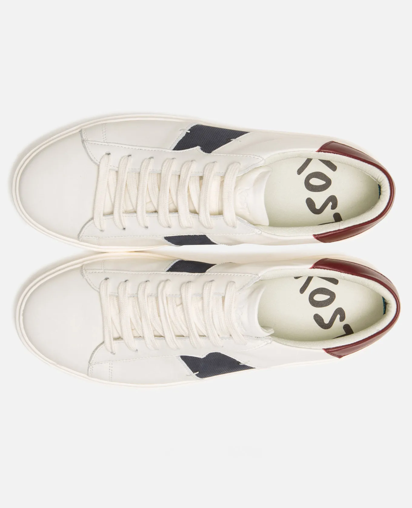 SWANKY Sneakers cuir Ecru Marine