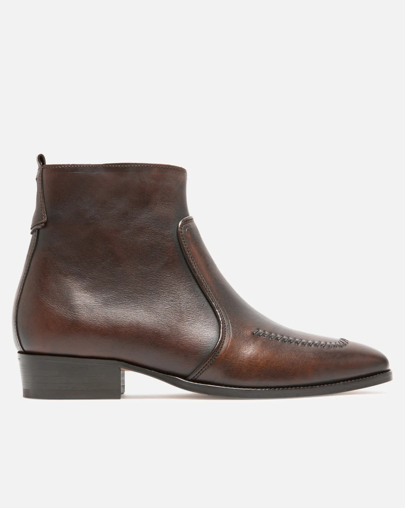 TRAVIS 73 Boots à talons Cuir Marron Homme
