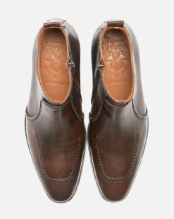 TRAVIS 73 Boots à talons Cuir Marron Homme