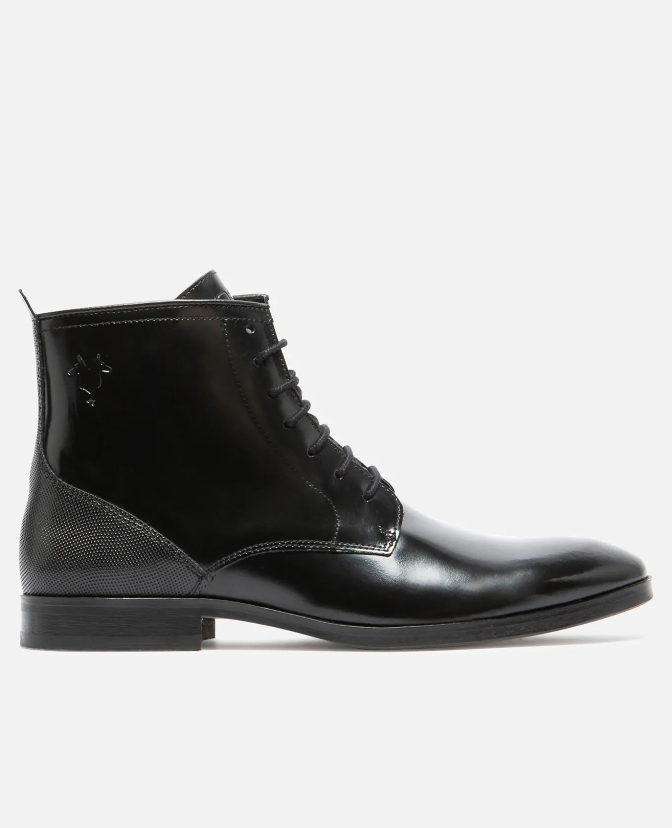 UNKIND Boots Cuir Noir Homme