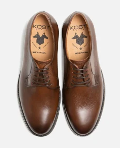 ZELA Derbies style chic vintage cuir chataigne