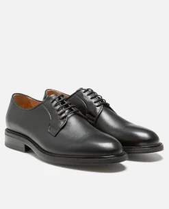 ZELA  Derbies style chic vintage cuir noir